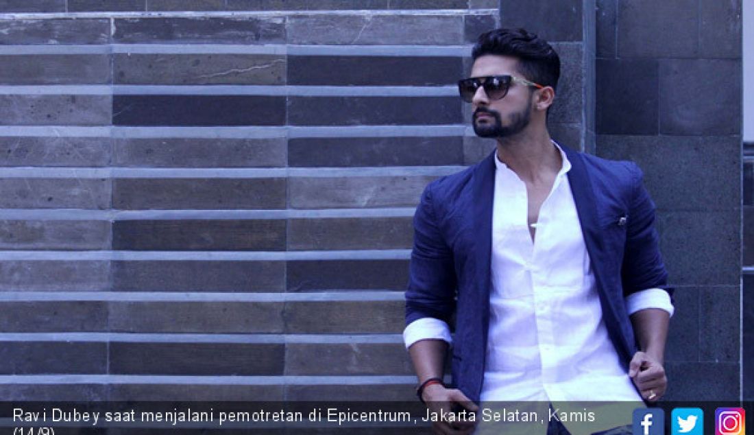 Ravi Dubey saat menjalani pemotretan di Epicentrum, Jakarta Selatan, Kamis (14/9). - JPNN.com