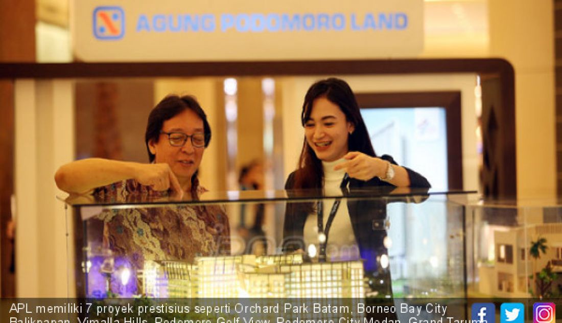 APL memiliki 7 proyek prestisius seperti Orchard Park Batam, Borneo Bay City Balikpapan, Vimalla Hills, Podomoro Golf View, Podomoro City Medan, Grand Taruma Karawang dan Grand Madison at Podomoro City. - JPNN.com