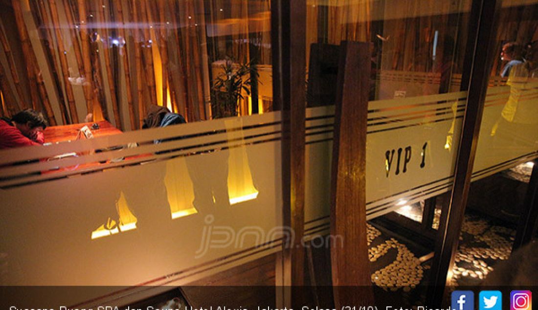 Suasana Ruang SPA dan Sauna Hotel Alexis, Jakarta, Selasa (31/10). - JPNN.com