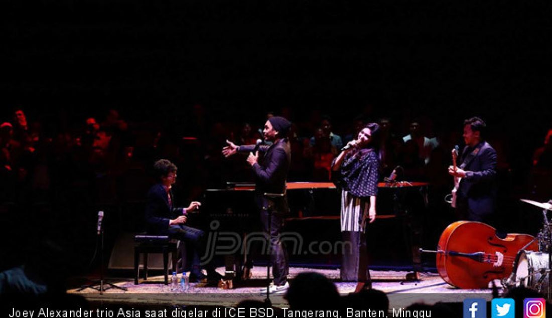 Joey Alexander trio Asia saat digelar di ICE BSD, Tangerang, Banten, Minggu (12/11). Joey mengakhiri tour asia konsernya di Indonesia - JPNN.com