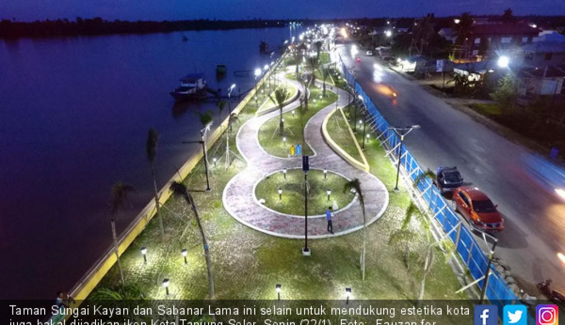Taman Sungai Kayan dan Sabanar Lama ini selain untuk mendukung estetika kota juga bakal dijadikan ikon Kota Tanjung Selor, Senin (22/1). - JPNN.com