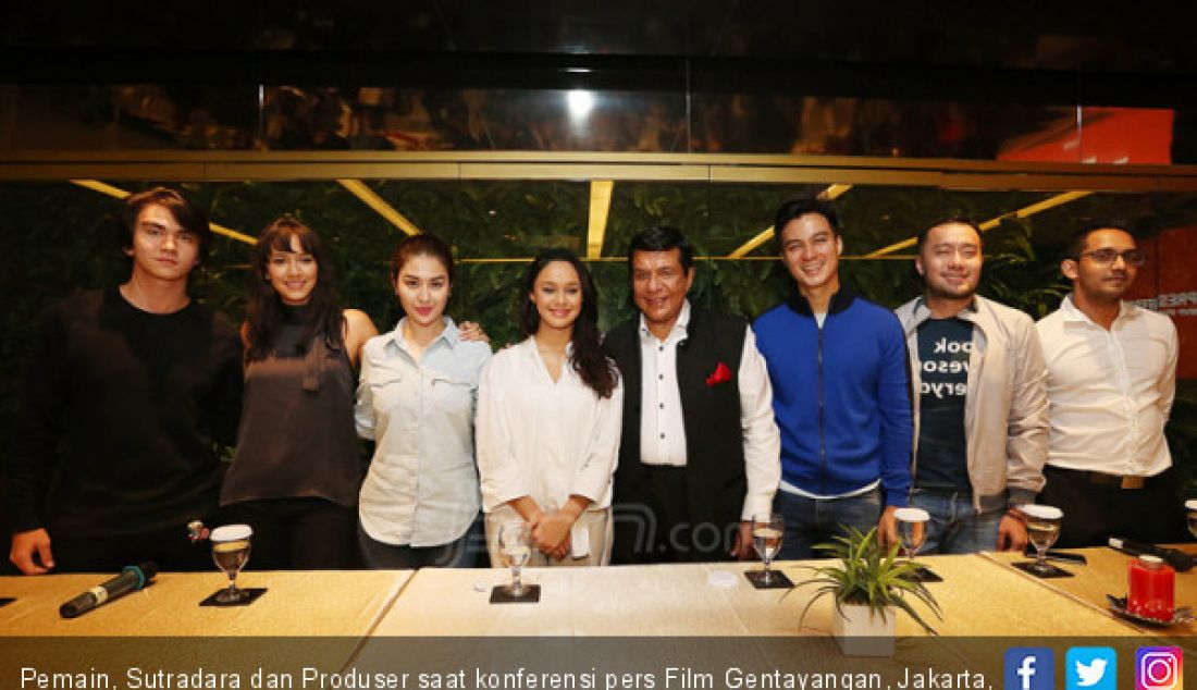 Pemain, Sutradara dan Produser saat konferensi pers Film Gentayangan, Jakarta, Jumat (23/2). - JPNN.com