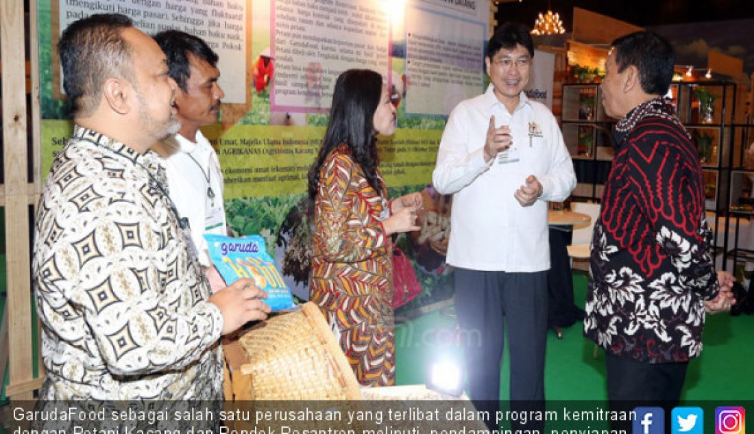 GarudaFood sebagai salah satu perusahaan yang terlibat dalam program kemitraan dengan Petani Kacang dan Pondok Pesantren meliputi pendampingan, penyiapan benih unggul & penyaluran offtaker. - JPNN.com