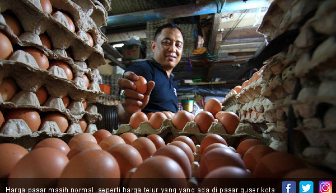 Harga pasar masih normal, seperti harga telur yang yang ada di pasar guser kota tarakan, kalimantan utara. - JPNN.com
