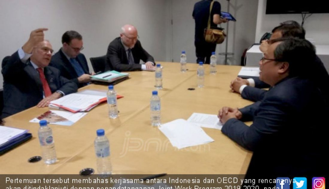 Pertemuan tersebut membahas kerjasama antara Indonesia dan OECD yang rencananya akan ditindaklanjuti dengan penandatanganan Joint Work Program 2019-2020, pada tanggal 10 Oktober 2018 di sela-sela penyelenggaraan IMF-WB Annual Meeting 2018 di Bali nanti. - JPNN.com