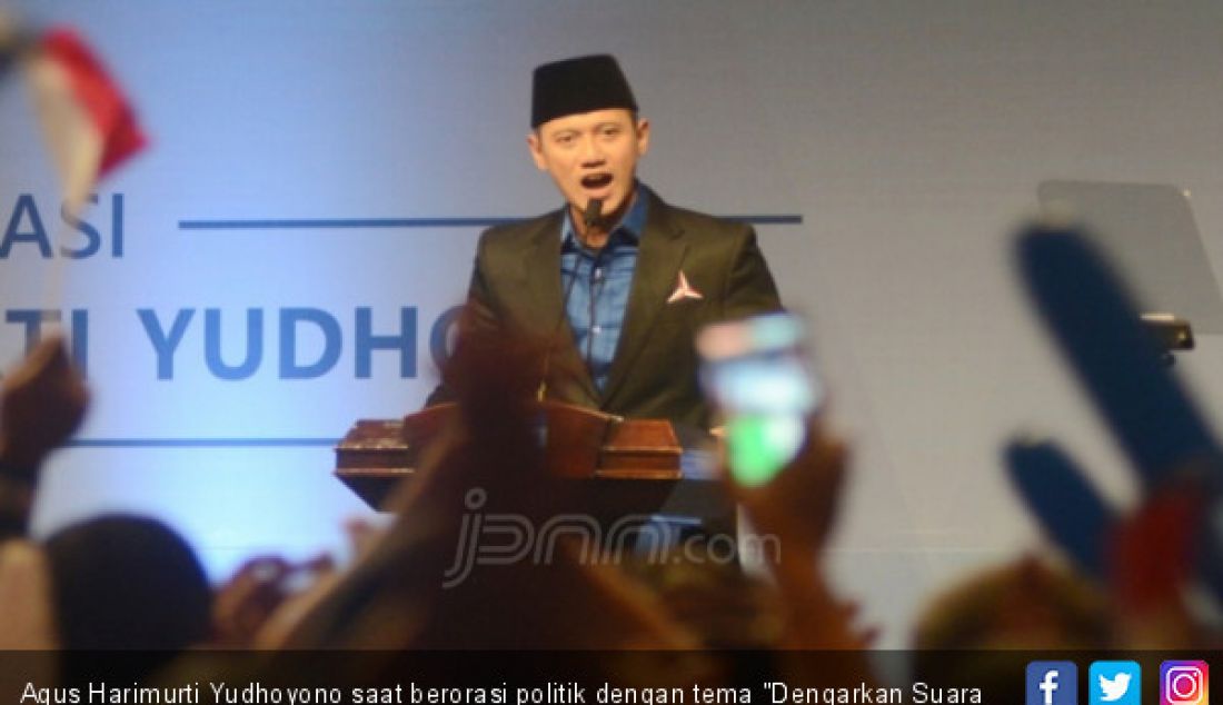 Agus Harimurti Yudhoyono saat berorasi politik dengan tema 