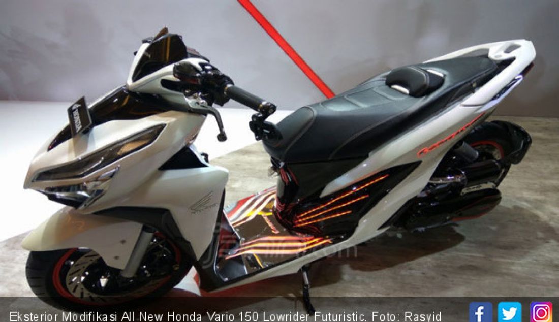Eksterior Modifikasi All New Honda Vario 150 Lowrider Futuristic. - JPNN.com