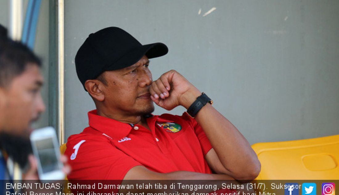 EMBAN TUGAS: Rahmad Darmawan telah tiba di Tenggarong, Selasa (31/7). Suksesor Rafael Berges Marin ini diharapkan dapat memberikan dampak positif bagi Mitra Kukar hingga akhir musim Liga 1. - JPNN.com