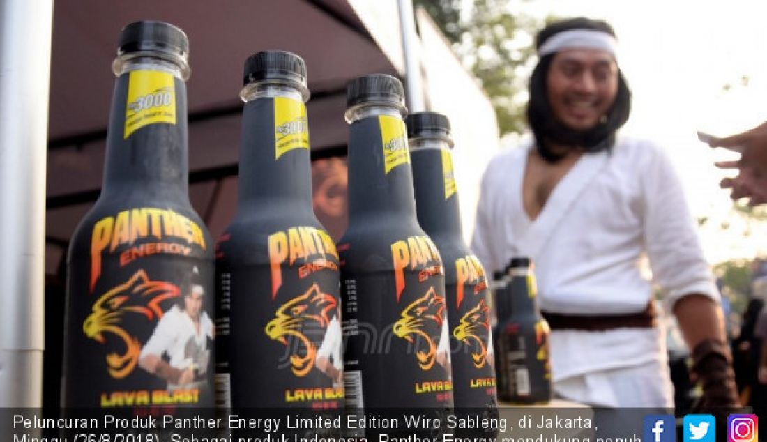 Peluncuran Produk Panther Energy Limited Edition Wiro Sableng, di Jakarta, Minggu (26/8/2018). Sebagai produk Indonesia, Panther Energy mendukung penuh karakter karya anak bangsa yang menunjukan energi dan semangat, salah satunya adalah Wiro Sableng. - JPNN.com