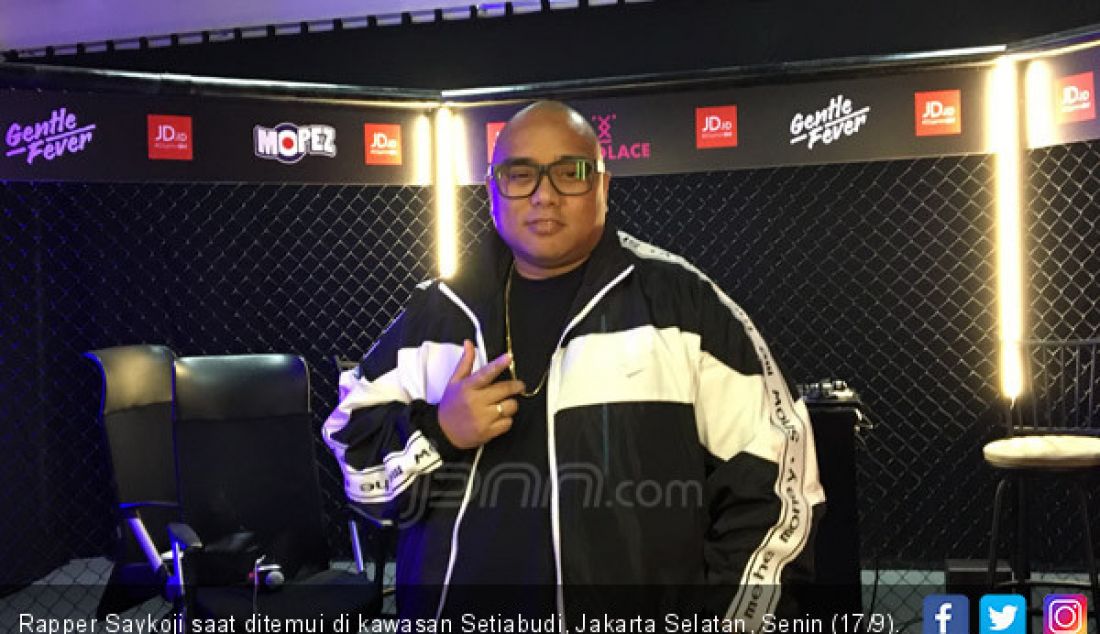 Rapper Saykoji saat ditemui di kawasan Setiabudi, Jakarta Selatan, Senin (17/9). - JPNN.com