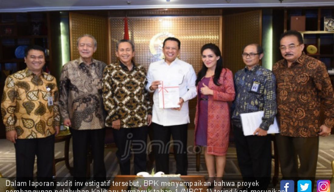 Dalam laporan audit investigatif tersebut, BPK menyampaikan bahwa proyek pembangunan pelabuhan Kalibaru termasuk tahap 1 (NPCT-1) terindikasi merugikan negara Rp 1,4 trilyun. - JPNN.com