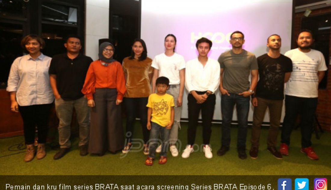 Pemain dan kru film series BRATA saat acara screening Series BRATA Episode 6, Jakarta, Jumat (5/10). - JPNN.com