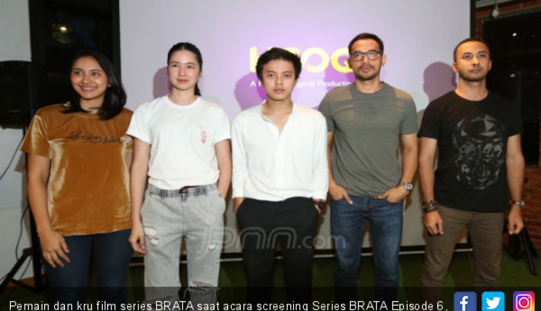 Pemain dan kru film series BRATA saat acara screening Series BRATA Episode 6, Jakarta, Jumat (5/10). - JPNN.com