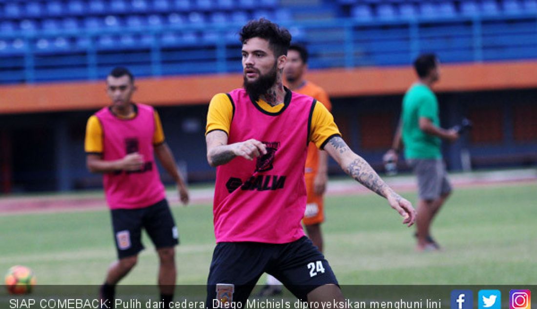 SIAP COMEBACK: Pulih dari cedera, Diego Michiels diproyeksikan menghuni lini utama Borneo FC saat menantang Bali United. - JPNN.com