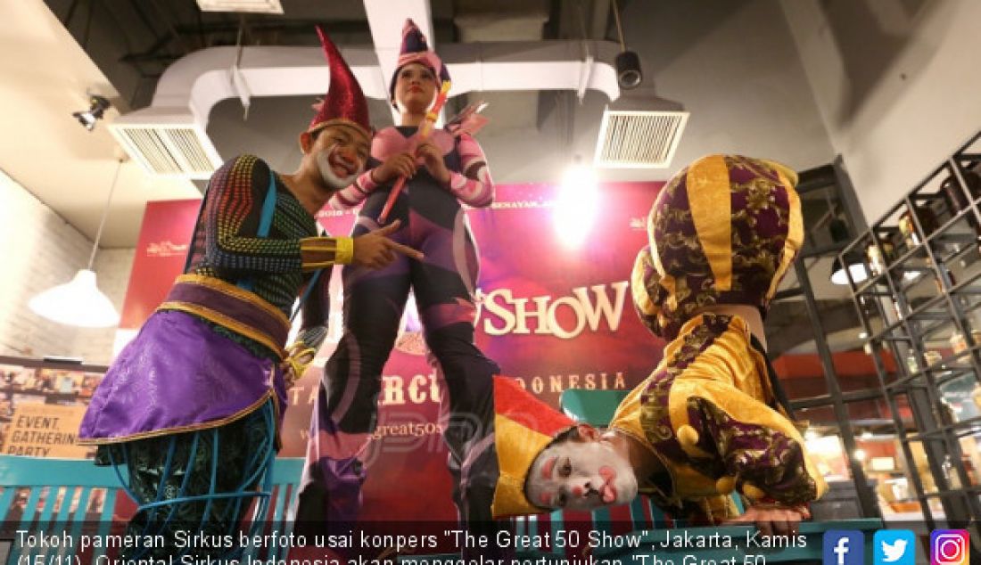 Tokoh pameran Sirkus berfoto usai konpers 