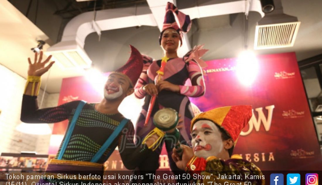 Tokoh pameran Sirkus berfoto usai konpers 