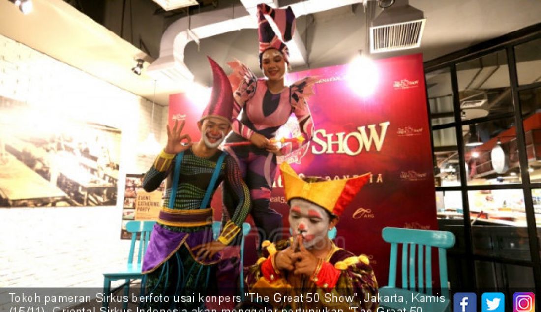 Tokoh pameran Sirkus berfoto usai konpers 