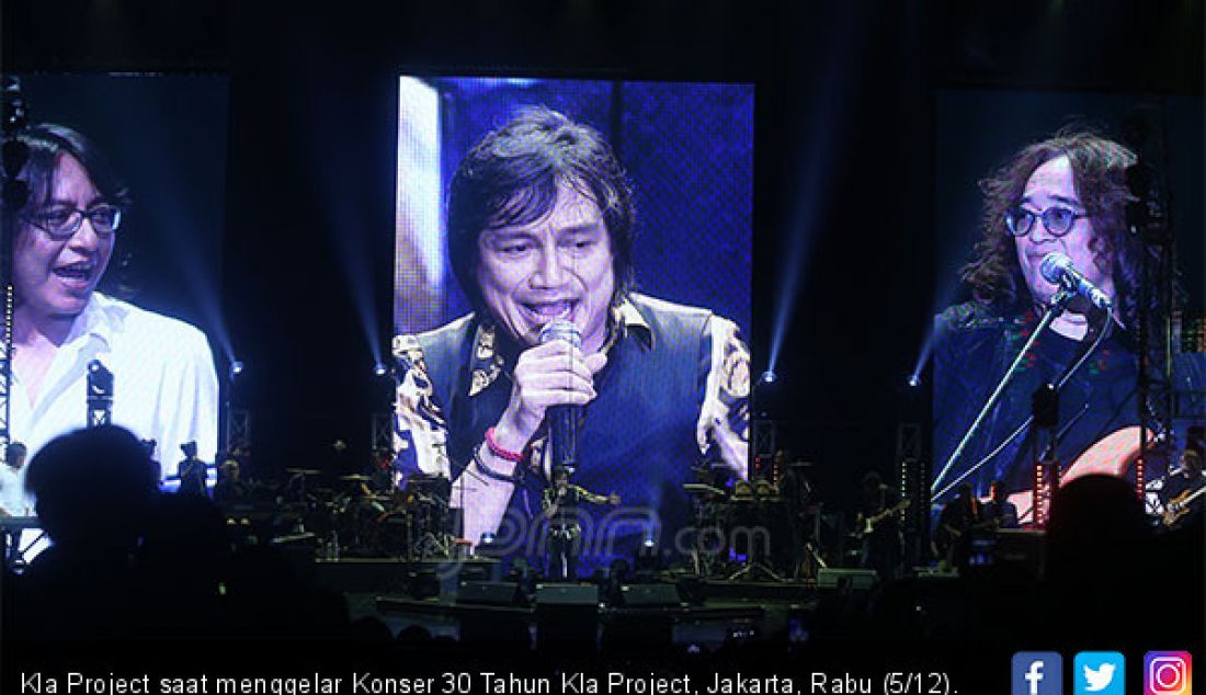 Kla Project saat menggelar Konser 30 Tahun Kla Project, Jakarta, Rabu (5/12). - JPNN.com