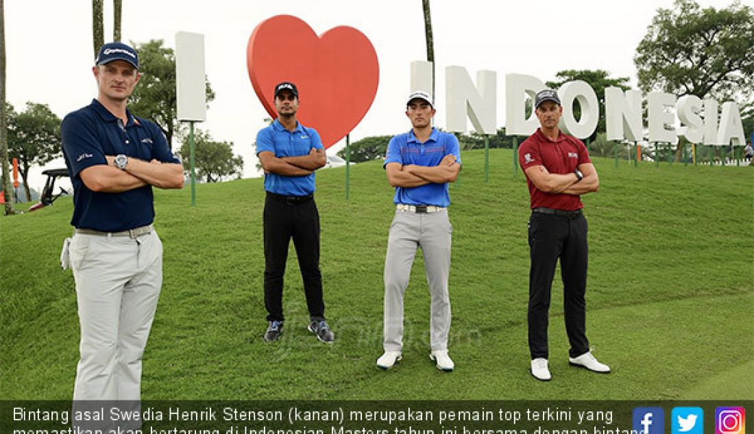 Bintang asal Swedia Henrik Stenson (kanan) merupakan pemain top terkini yang memastikan akan bertarung di Indonesian Masters tahun ini bersama dengan bintang Inggris Justin Rose (kiri) dan dipastikan akan memberikan harapan yang sangat menyenangkan bagi para fans golf di Indonesia pada turnamen yang akan dilaksanakan di Royale Jakarta Golf Club pada tanggal 13-16 Desember mendatang. - JPNN.com