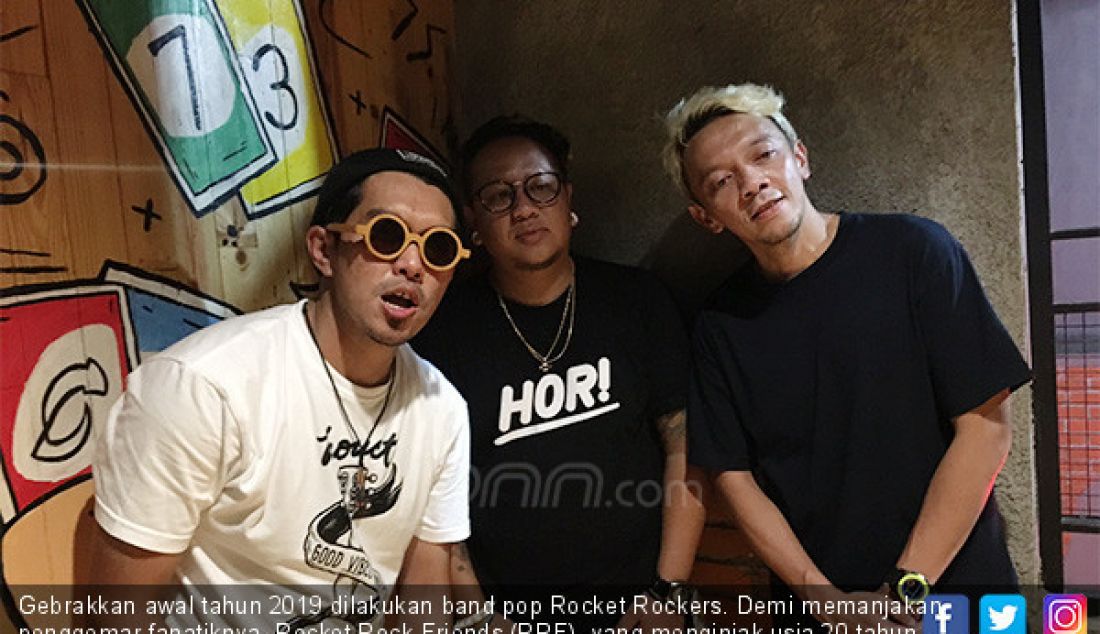 Gebrakkan awal tahun 2019 dilakukan band pop Rocket Rockers. Demi memanjakan penggemar fanatiknya, Rocket Rock Friends (RRF), yang menginjak usia 20 tahun ini merilis game seru bernama 'Rocket Rockers Game' versi Android. - JPNN.com