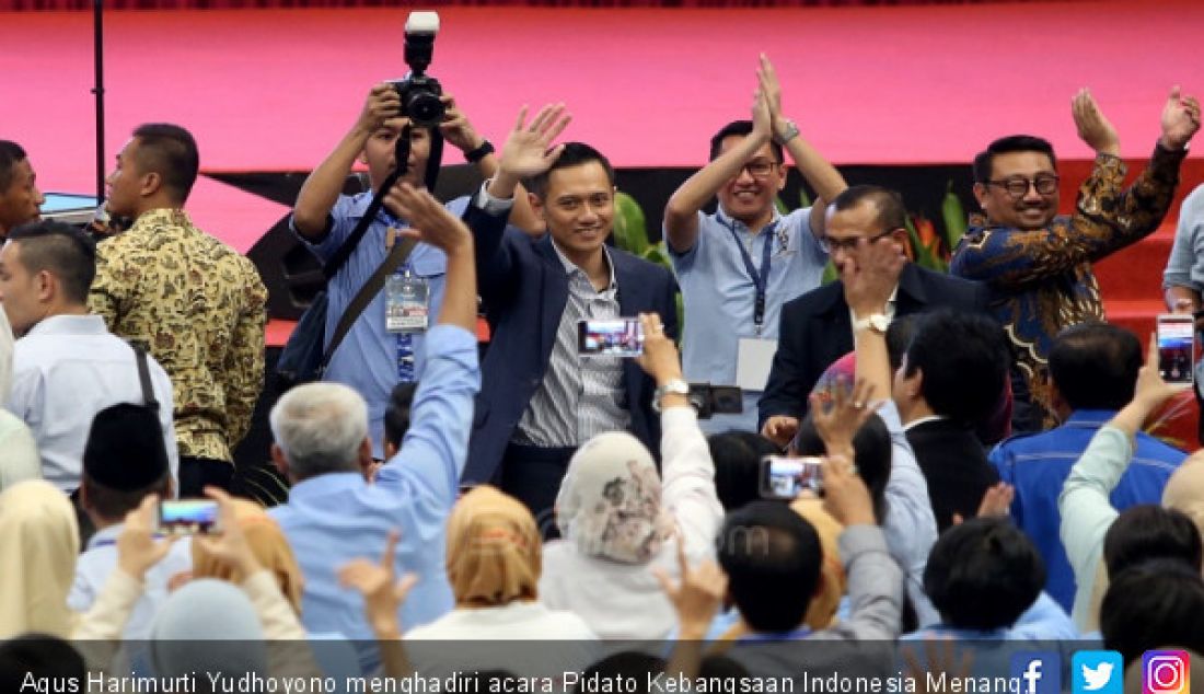 Agus Harimurti Yudhoyono menghadiri acara Pidato Kebangsaan Indonesia Menang, Jakarta, Senin (14/1). - JPNN.com