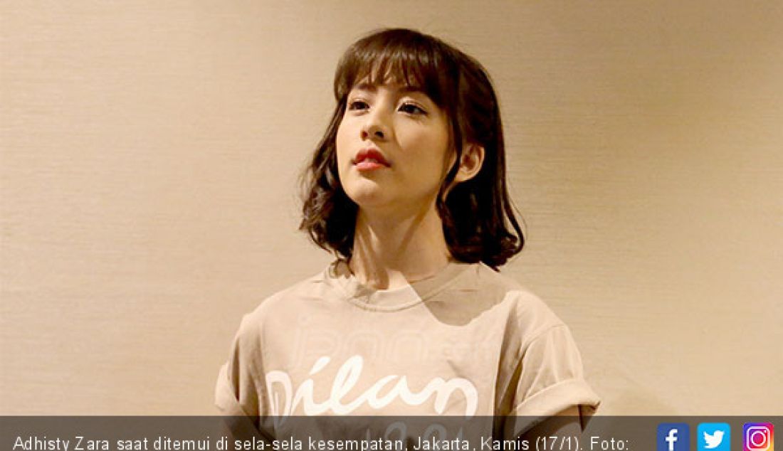 Adhisty Zara saat ditemui di sela-sela kesempatan, Jakarta, Kamis (17/1). - JPNN.com