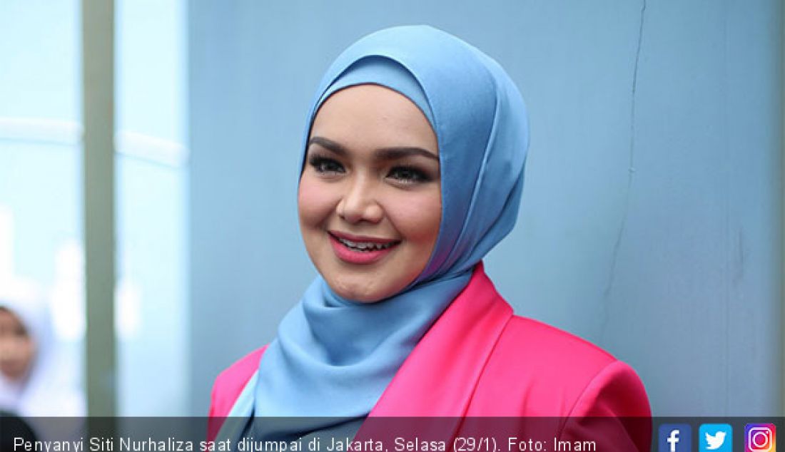Penyanyi Siti Nurhaliza saat dijumpai di Jakarta, Selasa (29/1). - JPNN.com