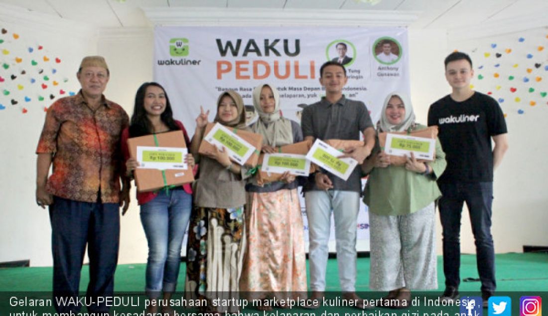 Gelaran WAKU-PEDULI perusahaan startup marketplace kuliner pertama di Indonesia, untuk membangun kesadaran bersama bahwa kelaparan dan perbaikan gizi pada anak merupakan tanggung jawab bersama antara pemerintah dan kita semua. - JPNN.com