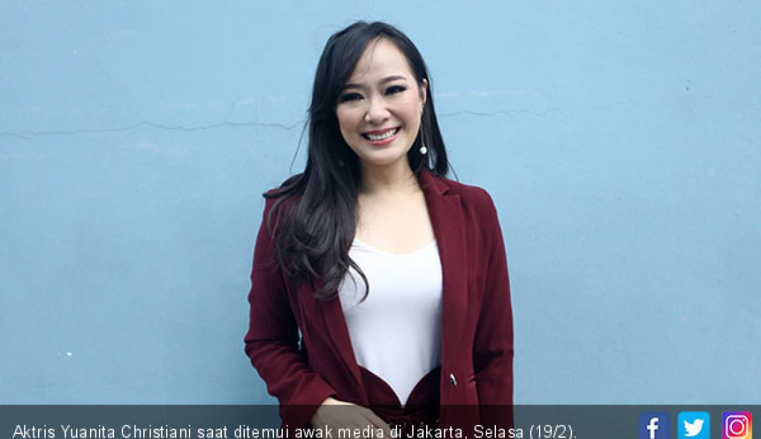 Aktris Yuanita Christiani saat ditemui awak media di Jakarta, Selasa (19/2). - JPNN.com