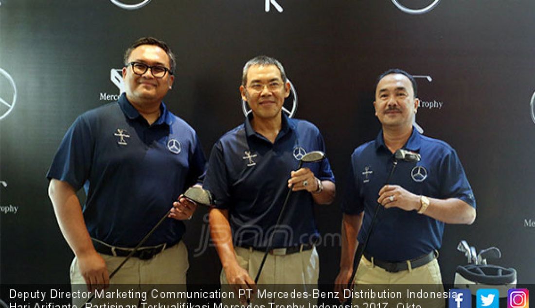 Deputy Director Marketing Communication PT Mercedes-Benz Distribution Indonesia Hari Arifianto, Partisipan Terkualifikasi Mercedes Trophy Indonesia 2017, Okto Hidayat dan Nirwan Santosa. - JPNN.com