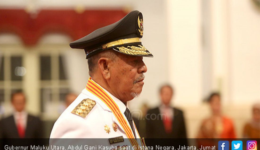 Gubernur Maluku Utara, Abdul Gani Kasuba saat di Istana Negara, Jakarta, Jumat (10/5). - JPNN.com