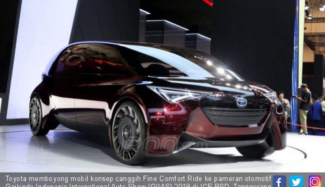 Toyota memboyong mobil konsep canggih Fine Comfort Ride ke pameran otomotif Gaikindo Indonesia International Auto Show (GIIAS) 2019 di ICE BSD, Tanggerang Selatan, Jumat (19/7). - JPNN.com