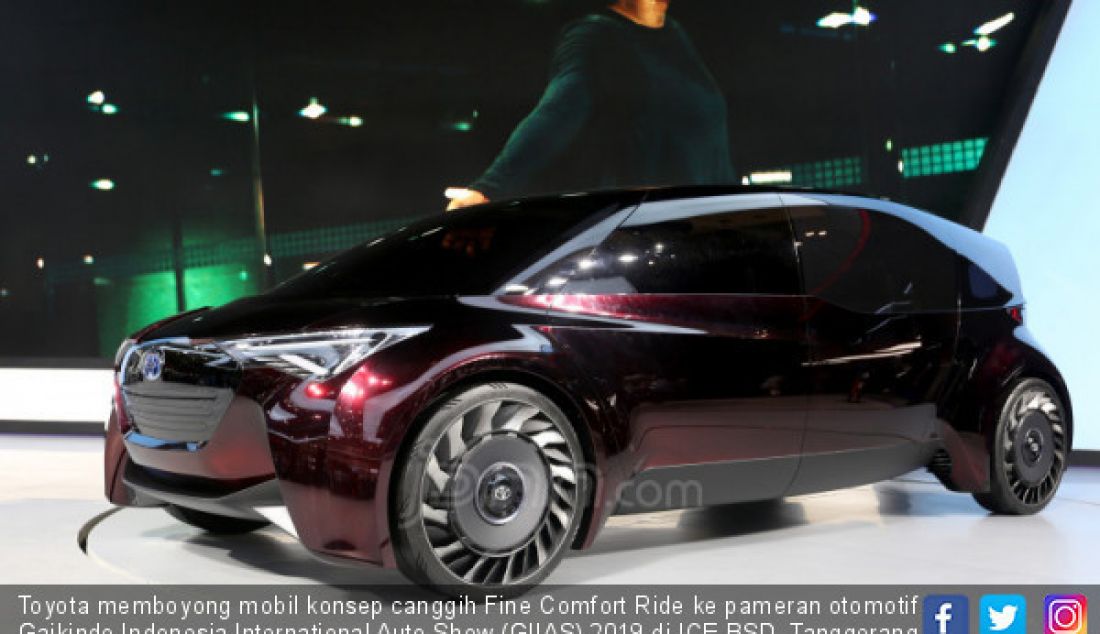Toyota memboyong mobil konsep canggih Fine Comfort Ride ke pameran otomotif Gaikindo Indonesia International Auto Show (GIIAS) 2019 di ICE BSD, Tanggerang Selatan, Jumat (19/7). - JPNN.com