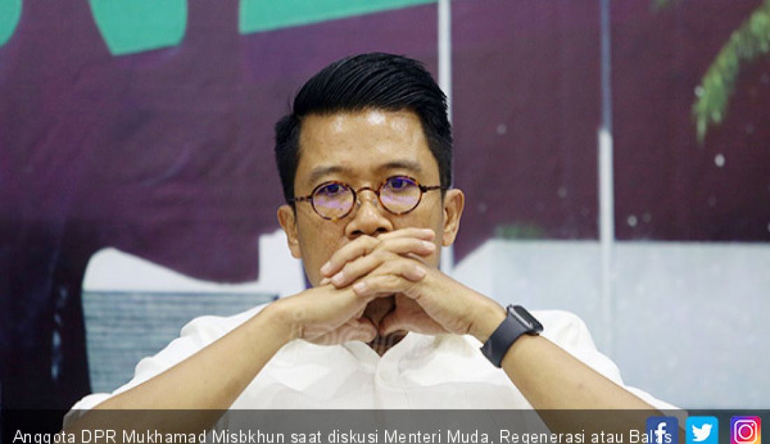 Anggota DPR Mukhamad Misbkhun saat diskusi Menteri Muda, Regenerasi atau Balas Budi?, Jakarta, Kamis (1/8). - JPNN.com