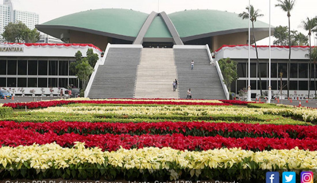 Gedung DPR RI di kawasan Senayan, Jakarta, Senin (12/8). - JPNN.com