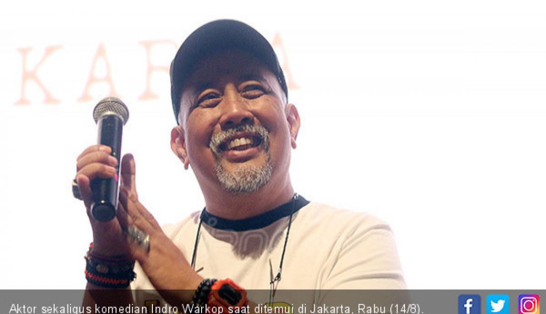 Aktor sekaligus komedian Indro Warkop saat ditemui di Jakarta, Rabu (14/8). - JPNN.com