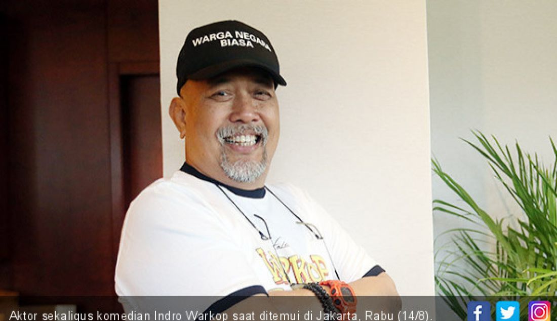 Aktor sekaligus komedian Indro Warkop saat ditemui di Jakarta, Rabu (14/8). - JPNN.com