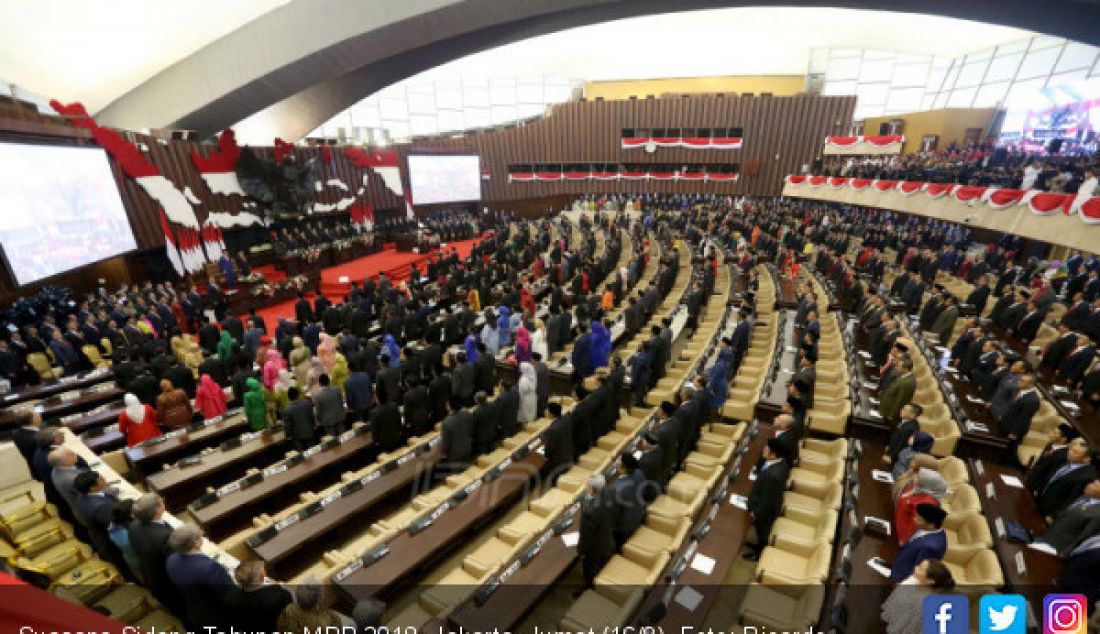 Suasana Sidang Tahunan MPR 2019, Jakarta, Jumat (16/8). - JPNN.com