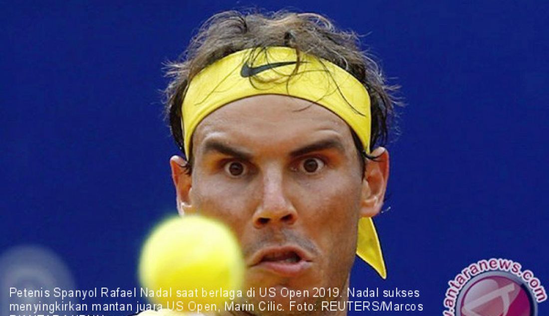 Petenis Spanyol Rafael Nadal saat berlaga di US Open 2019. Nadal sukses menyingkirkan mantan juara US Open, Marin Cilic. - JPNN.com