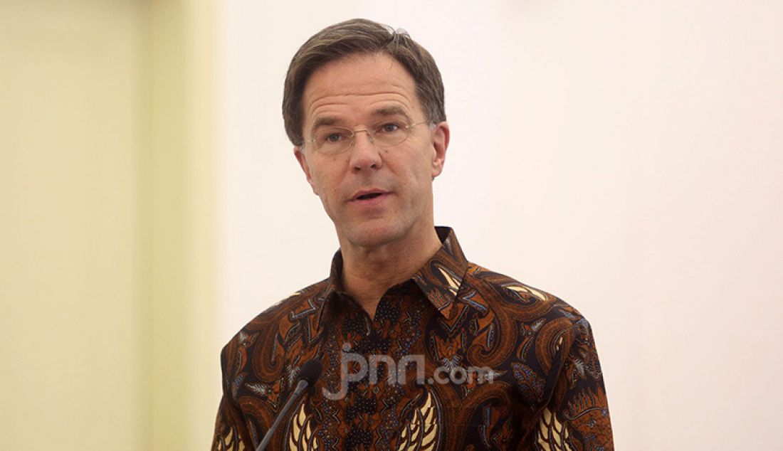 Perdana Menteri Kerajaan Belanda Mark Rutte di Istana Bogor, Jawa Barat, Senin (7/10). - JPNN.com