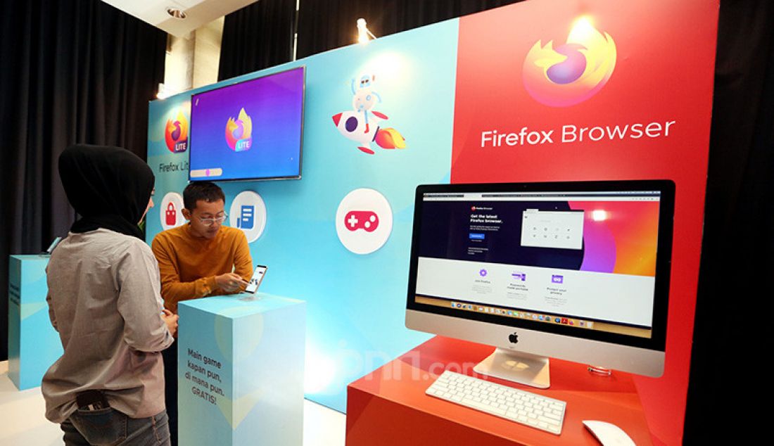 Suasana acara press conference Firefox Lite, Jakarta, Rabu (27/11). Versi terbaru dari Firefox Lite ini menawarkan fitur multi-fungsi serta memungkinkan pengguna untuk merasakan pengalaman berinternet yang lebih mudah, efisien dan aman. - JPNN.com