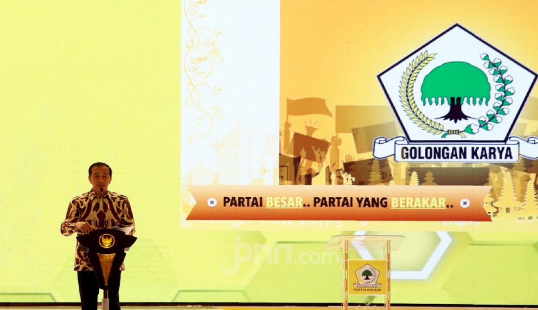 Presiden Joko Widodo membuka Munas ke X Partai Golkar, Jakarta, Selasa (3/12). - JPNN.com