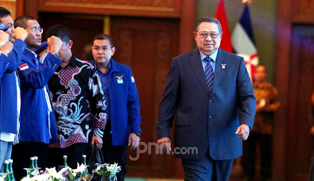 Ketua Umum Partai Demokrat Susilo Bambang Yudhoyono pada acara Refleksi Pergantian Tahun 2019, Jakarta, Rabu (11/12). - JPNN.com