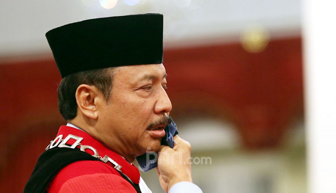 Hakim MK Suhartoyo di Istana Negara, Jakarta, Selasa (7/1). - JPNN.com