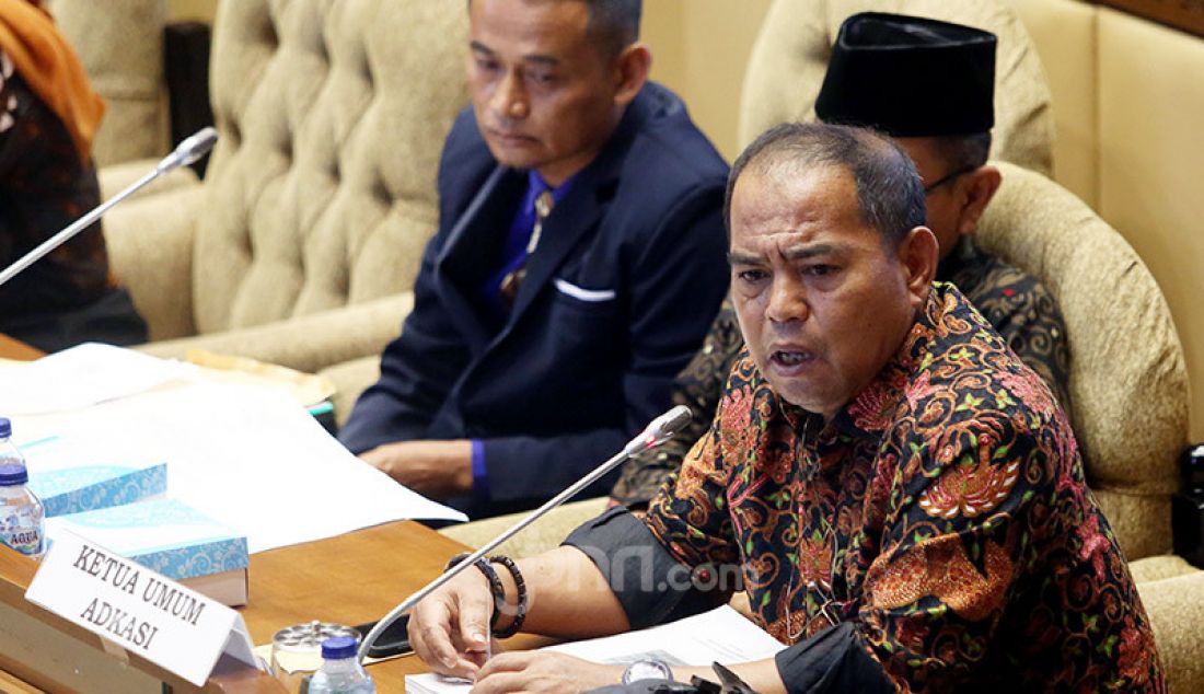 Ketum Asosiasi DPRD Kabupaten Seluruh Indonesia (ADKASI), Lukman Said saat mengikuti audiensi dengan Komisi II DPR, Jakarta, Rabu (15/1). - JPNN.com
