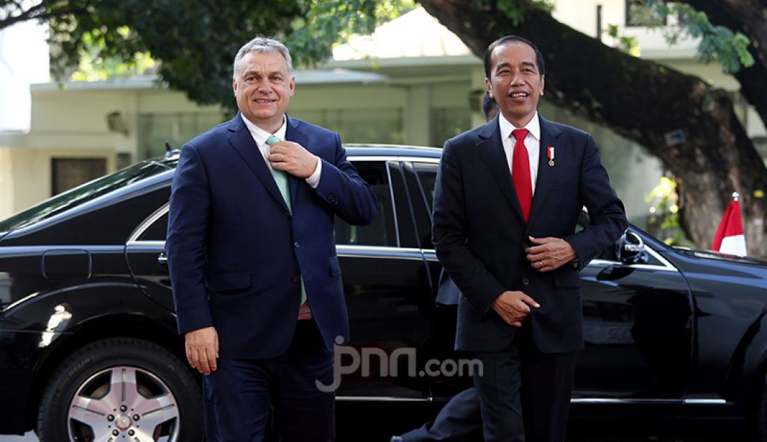 Presiden Joko Widodo menerima PM Republik Hungaria Viktor Orban di Istana Merdeka, Jakarta, Kamis (23/1). - JPNN.com