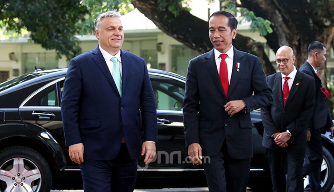 Presiden Joko Widodo menerima PM Republik Hungaria Viktor Orban di Istana Merdeka, Jakarta, Kamis (23/1). - JPNN.com