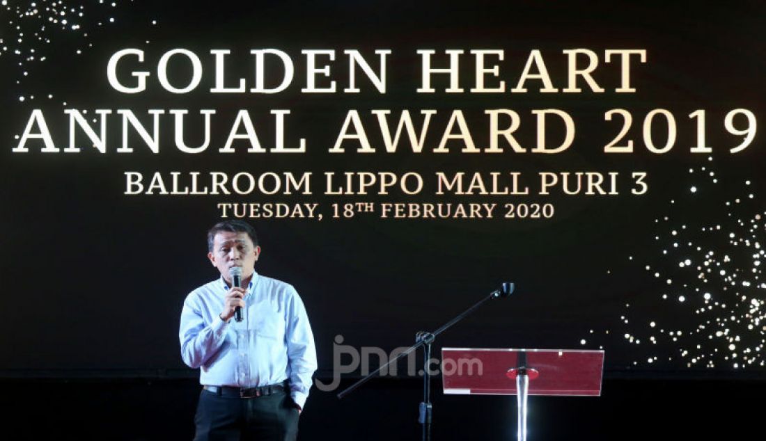 CEO Lippo Malls Indonesia Eddy Mumin pada acara Golden Heart Annual Award 2019 di Lippo Mall Puri, Jakarta, Selasa (18/2). - JPNN.com