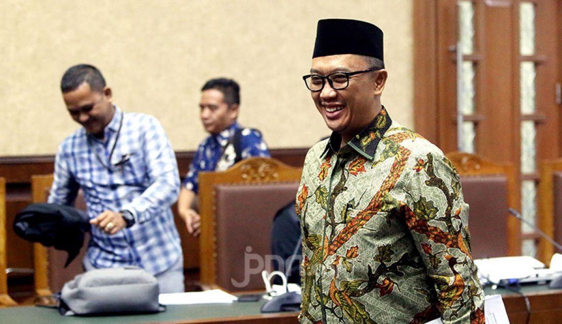 Terdakwa kasus suap pengurusan dana hibah KONI dan gratifikasi, mantan Menpora Imam Nahrawi menjalani sidang pemeriksaan saksi di Pengadilan Tipikor, Jakarta, Jumat, (21/2). - JPNN.com