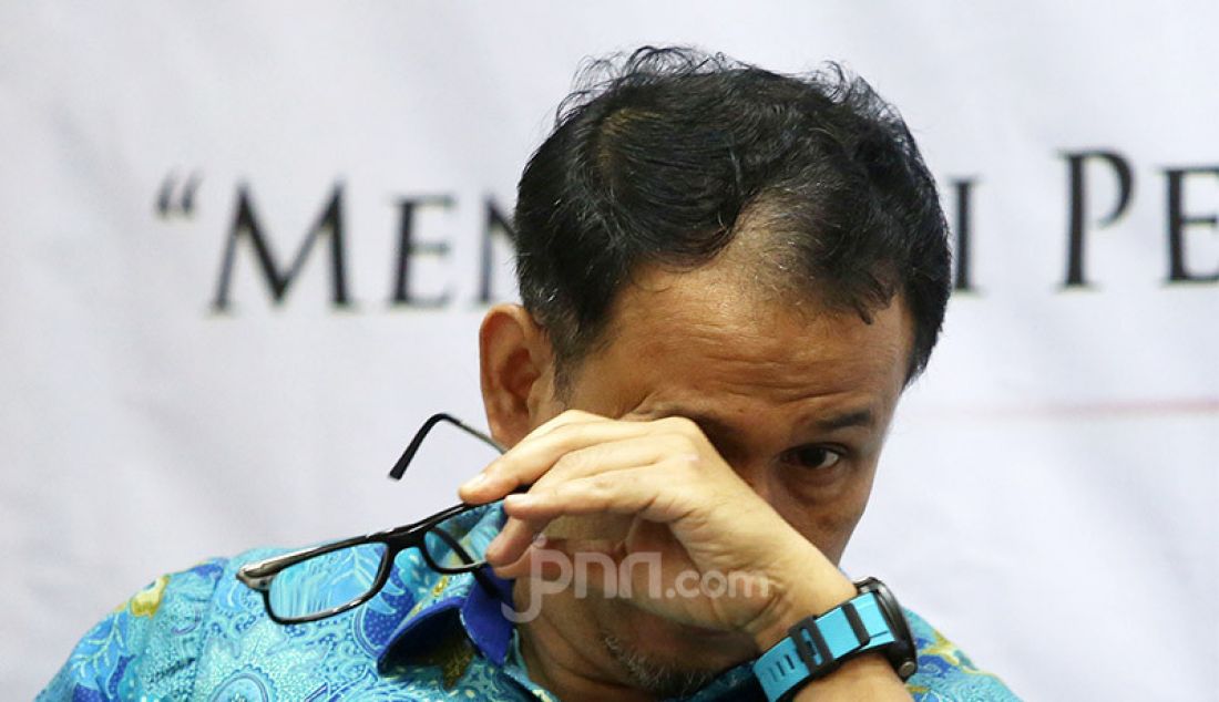 Politisi Partai Gelora Mahfud Sidik saat rilis survei Indo Barometer bertema Mencari Pemimpin: Road To Capres dan Parpol 2024, Jakarta, Minggu (23/2). - JPNN.com